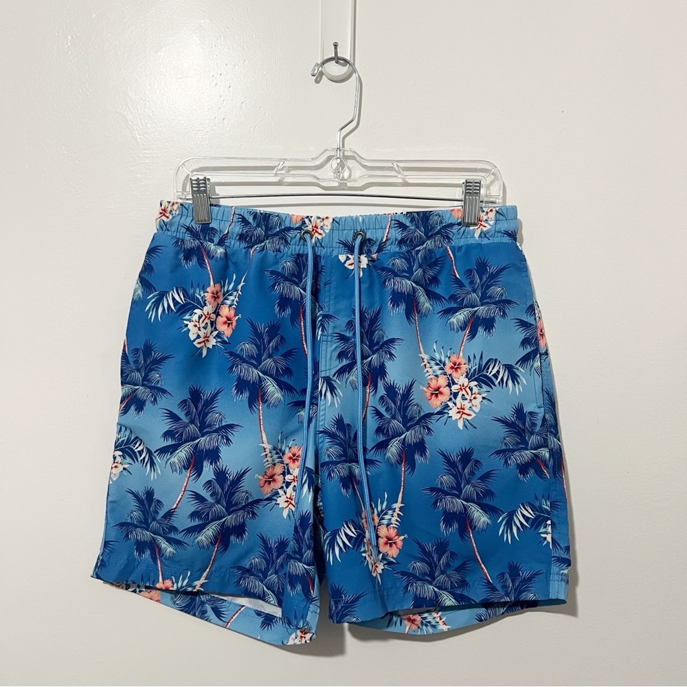 Club Room Men's Quick-Dry Performance Print 7" Swim Trunks‎ Size Small